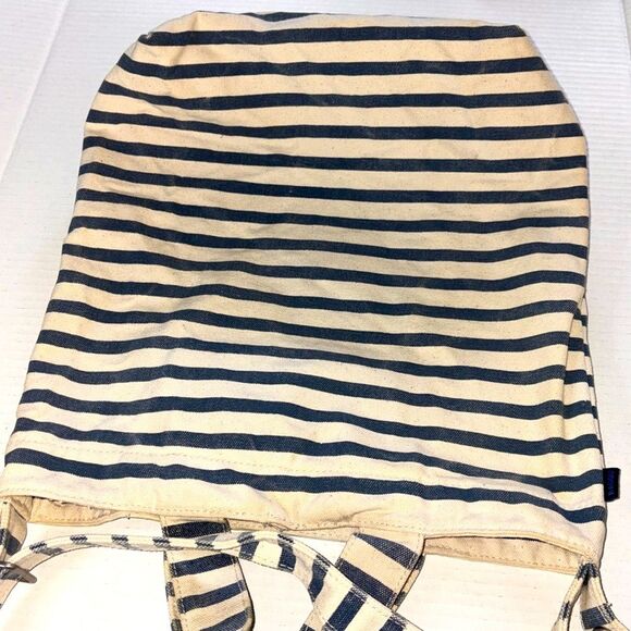 Baggu Blue and Cream Canvas Duck Bag - Picture 4 of 7